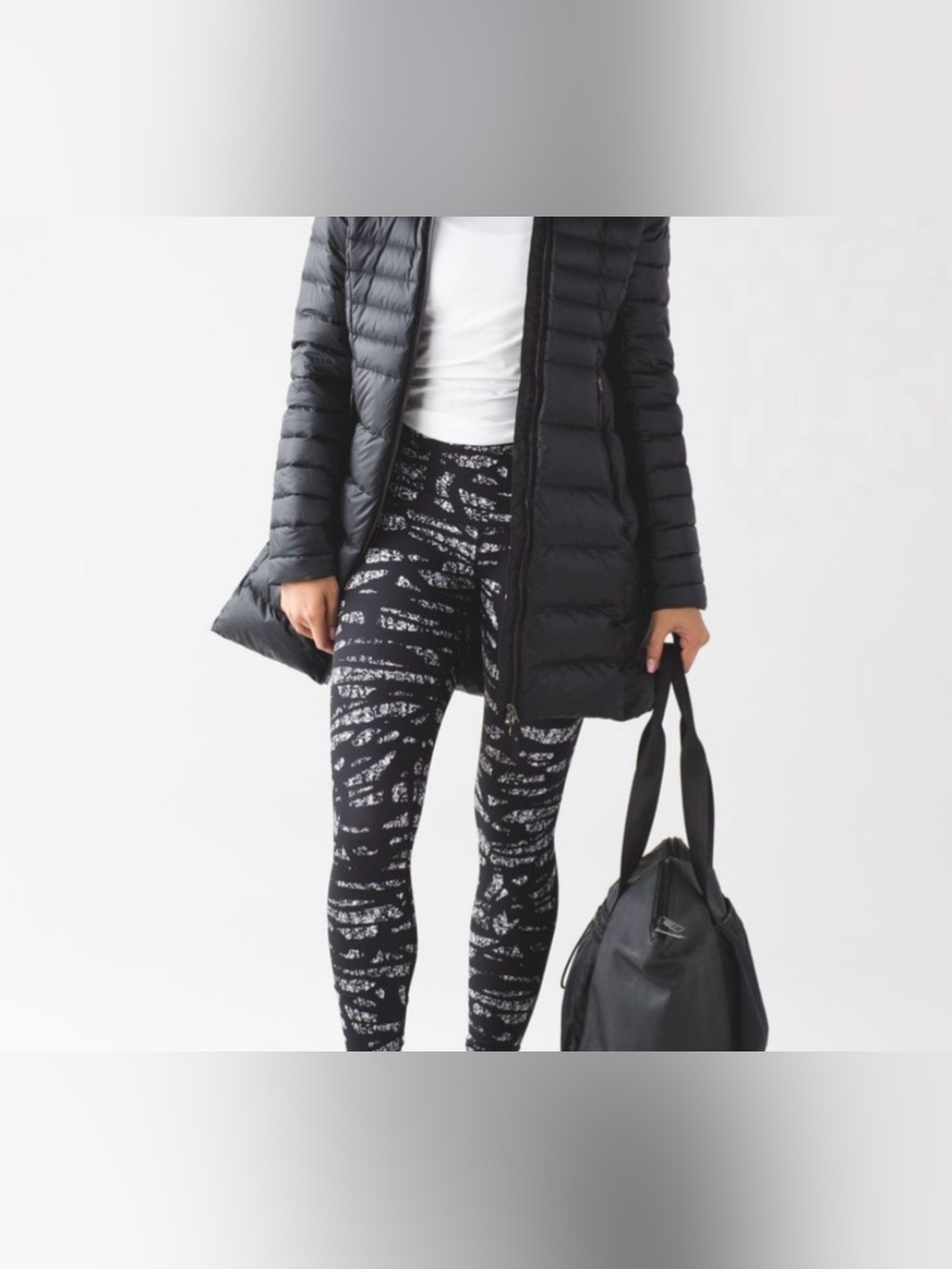 Lululemon Wunder Under High Rise Leggings Abstract Print Women Size 10 EUC